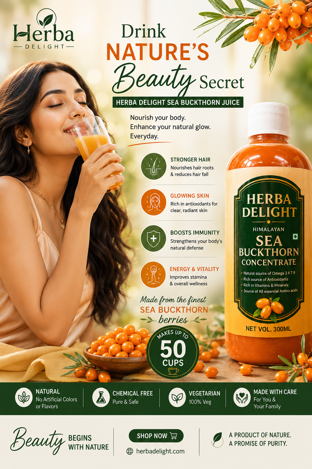 Herba Delight Himalayan Sea Buckthorn Concentrate Juice